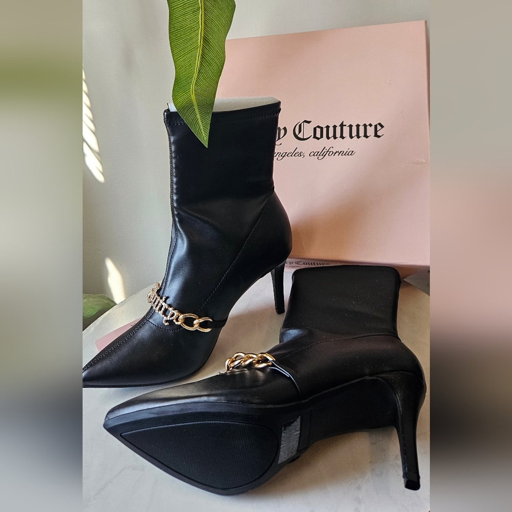 New Juicy Couture Black & Gold Women's Tommi Booties US Sz 6.5 - Picture 8 of 16